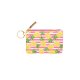 S19-2-5-MB0157PK - PINEAPPLE STRIPE ID WALLET & DETACHABLE LANYARD - PINK/6PCS