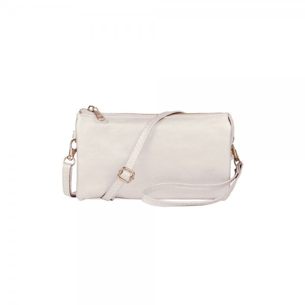 S23-13-4-HDG3138IV-LEATHER CROSSBODY BAG WITH WRISTLET-IVORY/6PCS